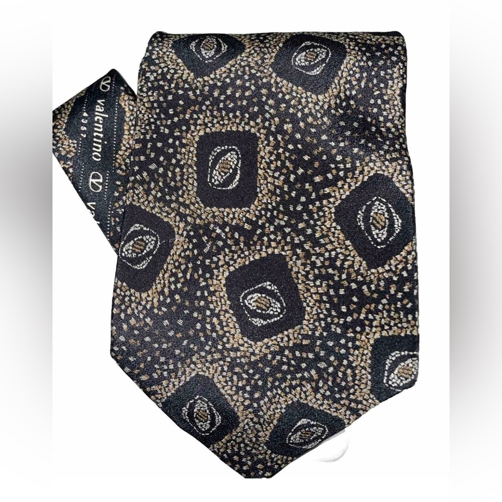 VALENTINO CRAVATTE TIE UNIQUE COLOR MADE ITALY FINEST 100% PURE SILK